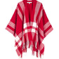 Women's Travel Plaid Shawl Wrap Open Front Poncho Cape for Fall Winter
