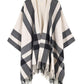 Women's Travel Plaid Shawl Wrap Open Front Poncho Cape for Fall Winter