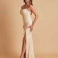Gorgeous Spaghetti Straps Soft Satin Side Slit Floor-Length Mermaid Bridesmaid Dresses