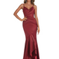 High Low Silky Satin Formal Long Wedding Party Guest Dresses
