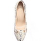 Rhinestone Pointed Toe Ivory Pearl Toe High Heel Bridal Wedding Shoes