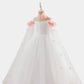 Flower Girls A-line Princess Dress Long Sleeves for Wedding Kids Tutu Dress