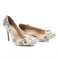 Rhinestone Pointed Toe Ivory Pearl Toe High Heel Bridal Wedding Shoes