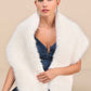 Ivory Faux Fur Stole For Women's Wedding Party Bridesmaid Bride