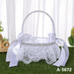 Small Wedding  Flower Basket Lace Bow Knot Bridal Flower Girl Flower Basket