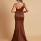 Gorgeous One Shoulder Soft Satin Side Slit Floor-Length Mermaid Bridesmaid Dresses