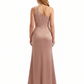 Sexy One Shoulder Silky Satin Mermaid Long Evening Gown Dresses For Women Side Slit