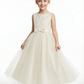 Lace Applique Girls Wedding Princess Flower Dress Party Dress Puffy Communion Dresses