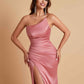 Gorgeous Strapless Soft Satin Side Slit Floor-Length Mermaid Bridesmaid Dresses