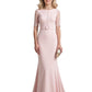 Mermaid Chiffon Mother of The Bride Dresses Lace Wedding Formal Dress Pink