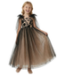Chic Flower Girl Gown Scoop Neck Sleeveless Lace Embroidered A-Line Floor-Length Tulle Dress with Bow Capelet