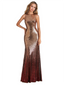 Sparkly Sequin Mermaid Sleeveless Long Wedding Guest Dresses