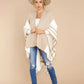Women's Travel Plaid Shawl Wrap Open Front Poncho Cape for Fall Winter