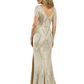 V-Neck Mermaid Mother of the Brides Dresses Slit Prom Dress for Wedding