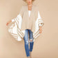 Women's Travel Plaid Shawl Wrap Open Front Poncho Cape for Fall Winter