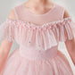 Flower Girls A-line Glitter Shining Princess Gown for Wedding Kids Guest Dress