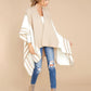 Women's Travel Plaid Shawl Wrap Open Front Poncho Cape for Fall Winter