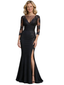 Lace Chiffon V-Neck Mother of The Bride Dress Evening Formal Gowns