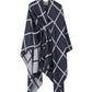 Women's Shawl Wrap Poncho Ruana Cape Open Front Cardigan Shawls for Fall Winter