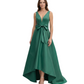 Formal Gowns V-neck Mother of the Brides Dresses Floor Length A-line