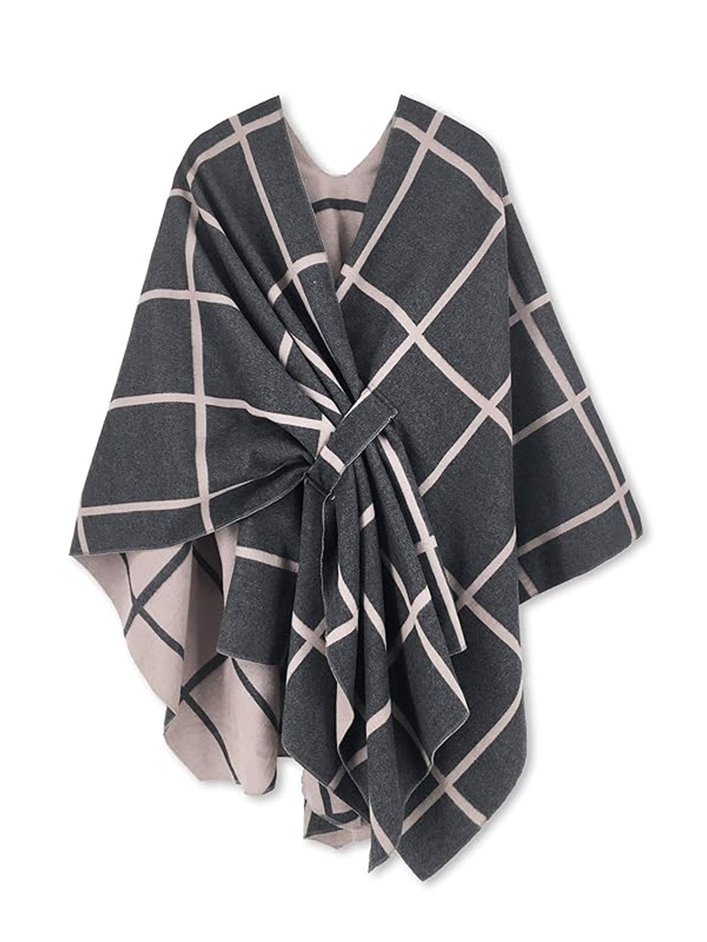 Women's Shawl Wrap Poncho Ruana Cape Open Front Cardigan Shawls for Fall Winter