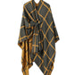 Women's Shawl Wrap Poncho Ruana Cape Open Front Cardigan Shawls for Fall Winter