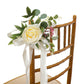 European Outdoor Forest Artificial Flowers Decoration Wedding Party Decorative Chair Back Flowers