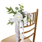 European Outdoor Forest Artificial Flowers Decoration Wedding Party Decorative Chair Back Flowers