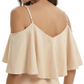 Kiarelys Elegant V-neck Cold Shoulder Satin Mermaid Long Formal Dresses For Women