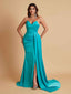 Gorgeous Strapless Soft Satin Side Slit Floor-Length Mermaid Bridesmaid Dresses