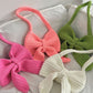 bow shoulder bag hand-woven bag wool material bag crochet homemade underarm bag