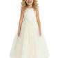 Simple Flower Girl Dress Sleeveless Scoop Neck A Line Tulle Skirt Minimalist Wedding Gown