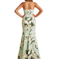Sexy Sweetheart Mermaid Long Satin Floral Formal Dresses For Women