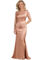 Satin Elegant Mother of The Bride Dress Wedding Formal Gowns Slit Long