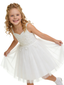 Sweetheart Lace Flower Girl Dress, Strapless Tulle Ball Gown Applique Bodice Floor Length