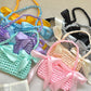 New bridesmaid satin bow shoulder bag hand-woven bag homemade silk satin bag
