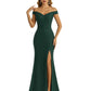 Shiny Off Shoulder Mermaid Glitter Jersey Long Formal Dresses For Women