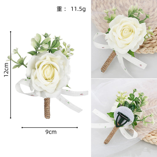 New Style Wedding Boutonniere Groomsmen Brooch