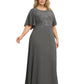 Chiffon Round Neck Mother of The Bride Dresses A-line Evening Gowns