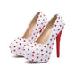 Women's Wedding Shoes Decorative Heel Wedding Heels Bridal Shoes With Beading WS0006