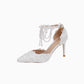 Women's Wedding Shoes Decorative Heel Wedding Heels Bridal Shoes With Beading WS0008
