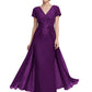 Long  Elegant Mother of The Bride Dress Evening Formal Gowns Lace Detachable Train