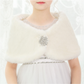 Girls Faux Fur Wrap Shawl Flower Kids Princess Cape Wedding Bridesmaid Bolero Shrug Christmas Party Costume Dress Up