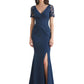 Lace V-neck Mother of The Bride Dresses Long Formal Evening Dresses Mermaid