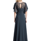 Elegant Jewel Chiffon Formal Dresses Mermaid Mother of The Bride Gowns