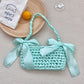 New bridesmaid satin bow shoulder bag hand-woven bag homemade silk satin bag