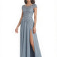 Chic Lace Mother of the Brides Dresses Floor Length A-line Slit for Wedding