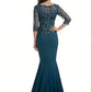 Mermaid Mother of The Bride Dresses V-Line Lace Wedding Dresses For Mom