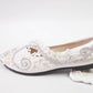 Women's Wedding Shoes Decorative Heel Wedding Heels Bridal Shoes With Beading WS0013