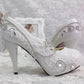 Women's Wedding Shoes Decorative Heel Wedding Heels Bridal Shoes With Beading WS0016